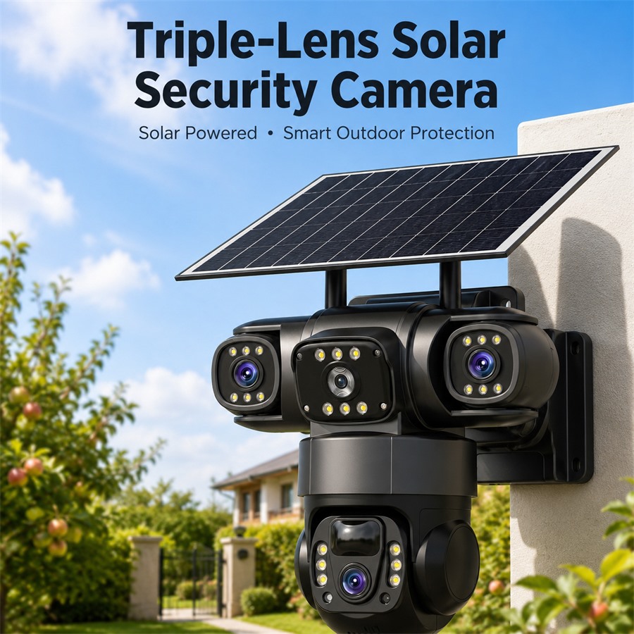 Four-Head Solar Monitoring Light