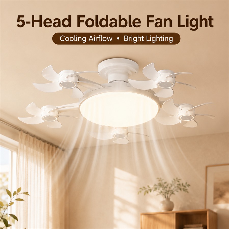 CS Drone Design LED Solar Fan Light