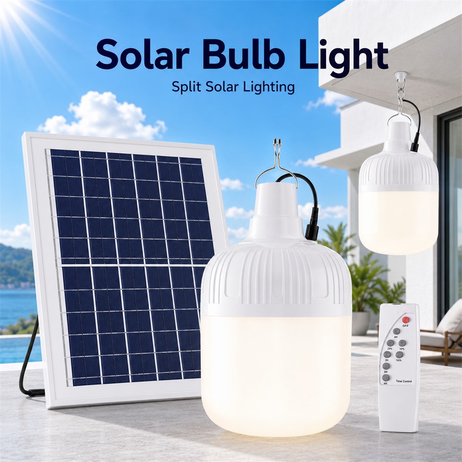 CS Split Solar Rechargeable Bulb Light