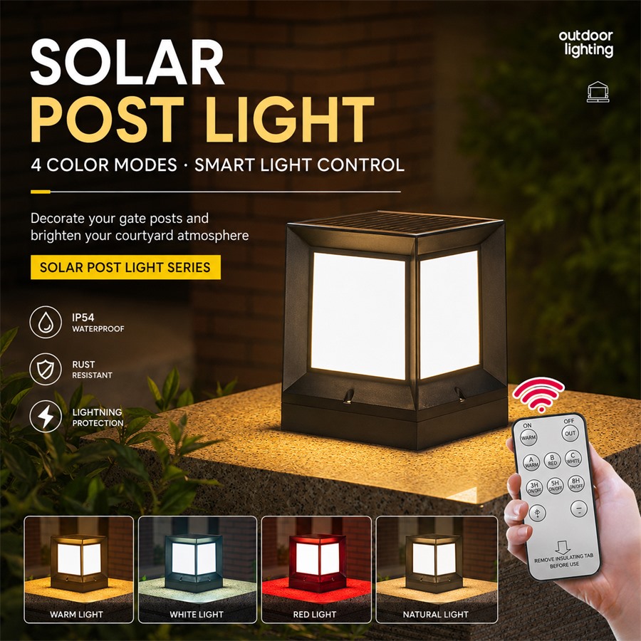 Lawn spike light and solar post cap light