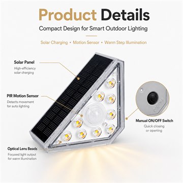 CS Solar Step Stair Sensor Light image 5